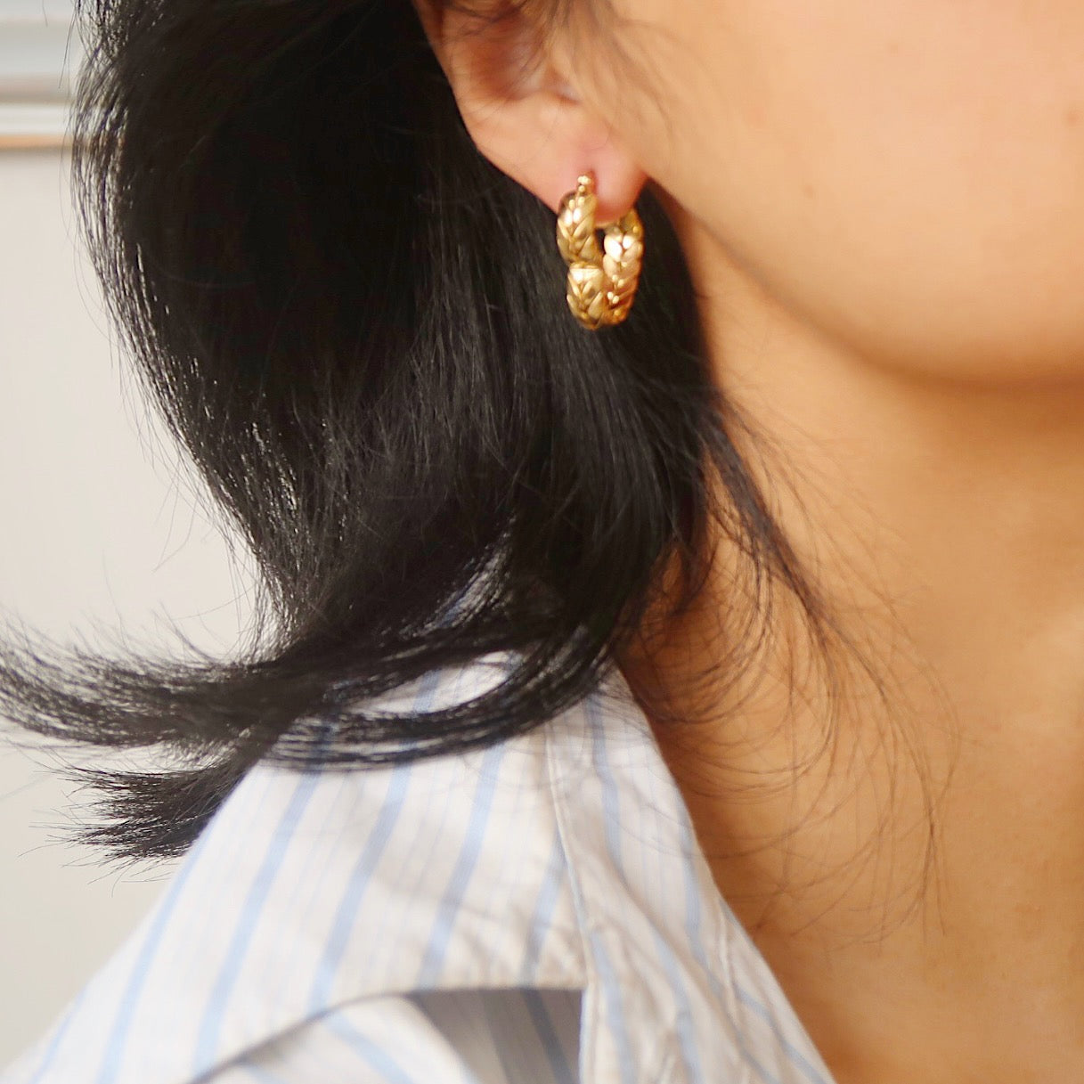 Heart Braided Hoops