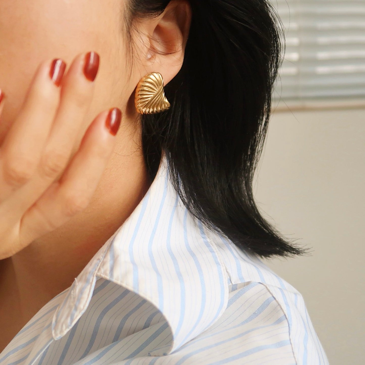 Shell Statement Earrings