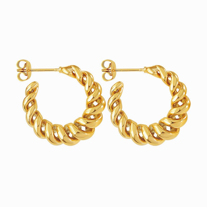 Twist and Shine Gold Hoops