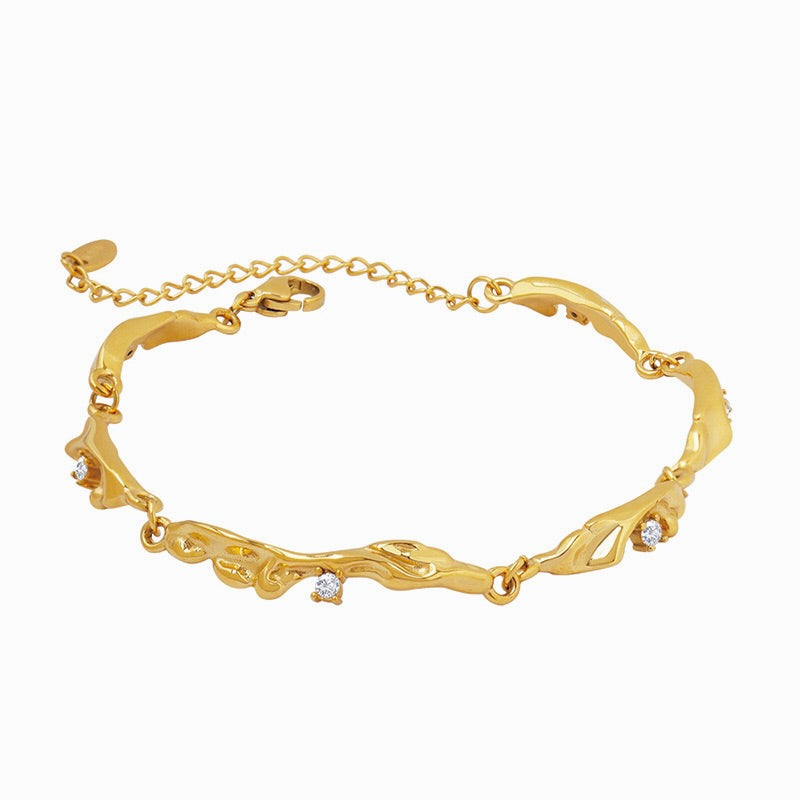 Liquid Gold Wave Bracelet