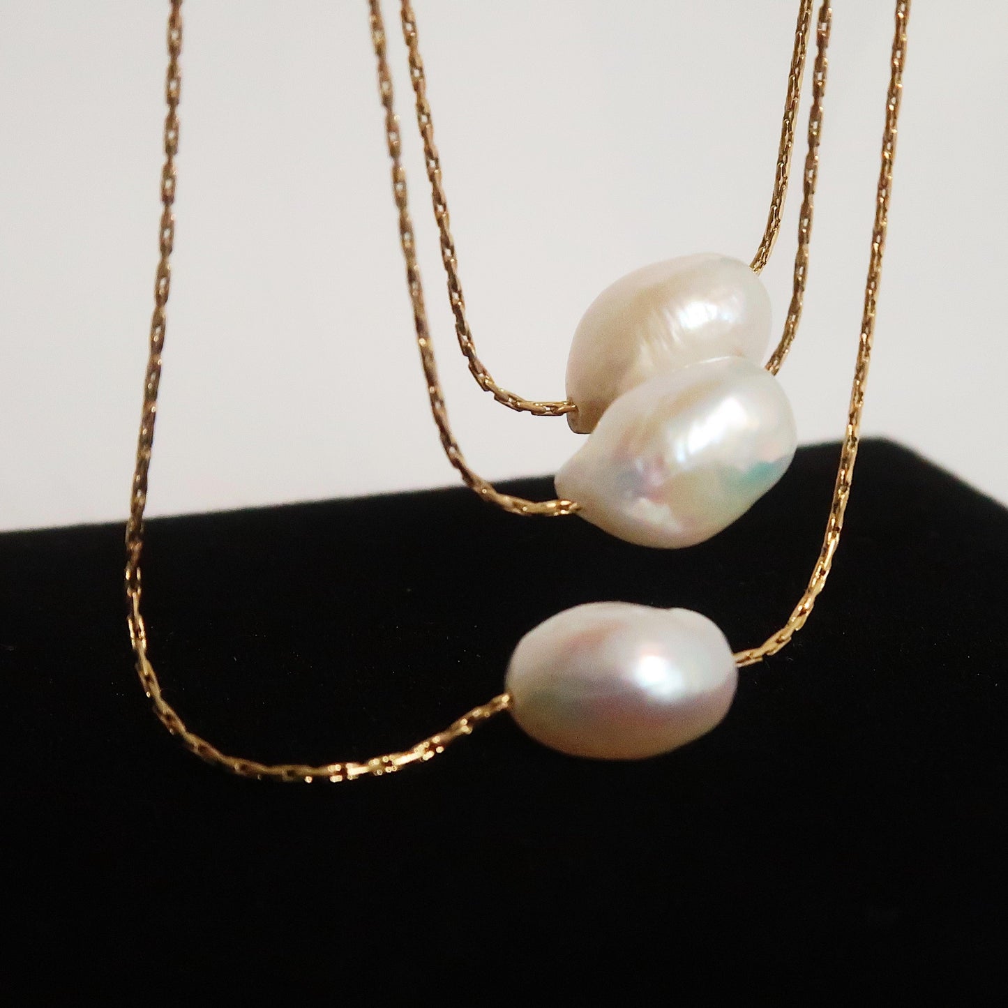 Delicate Pearl Charm Necklace