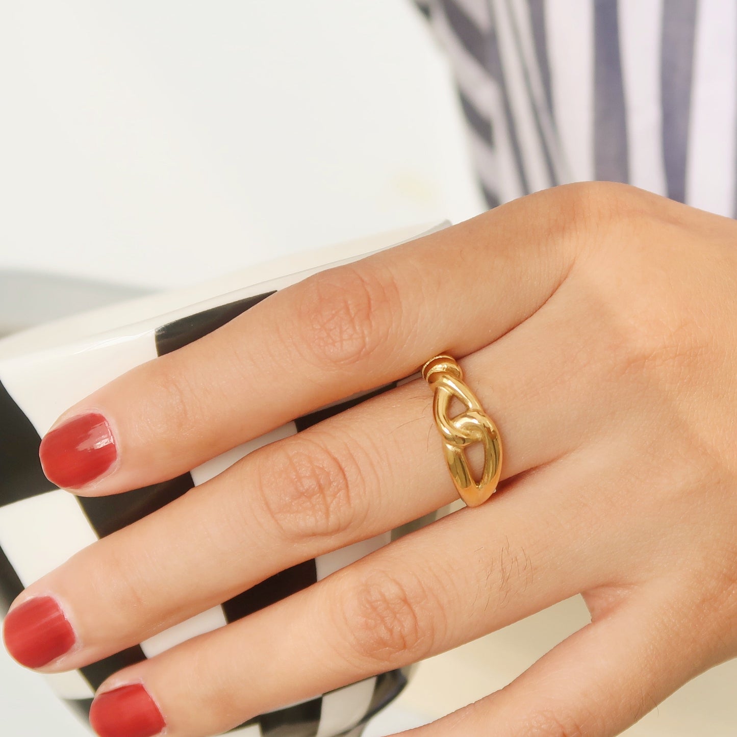 Gold Knot Open Ring