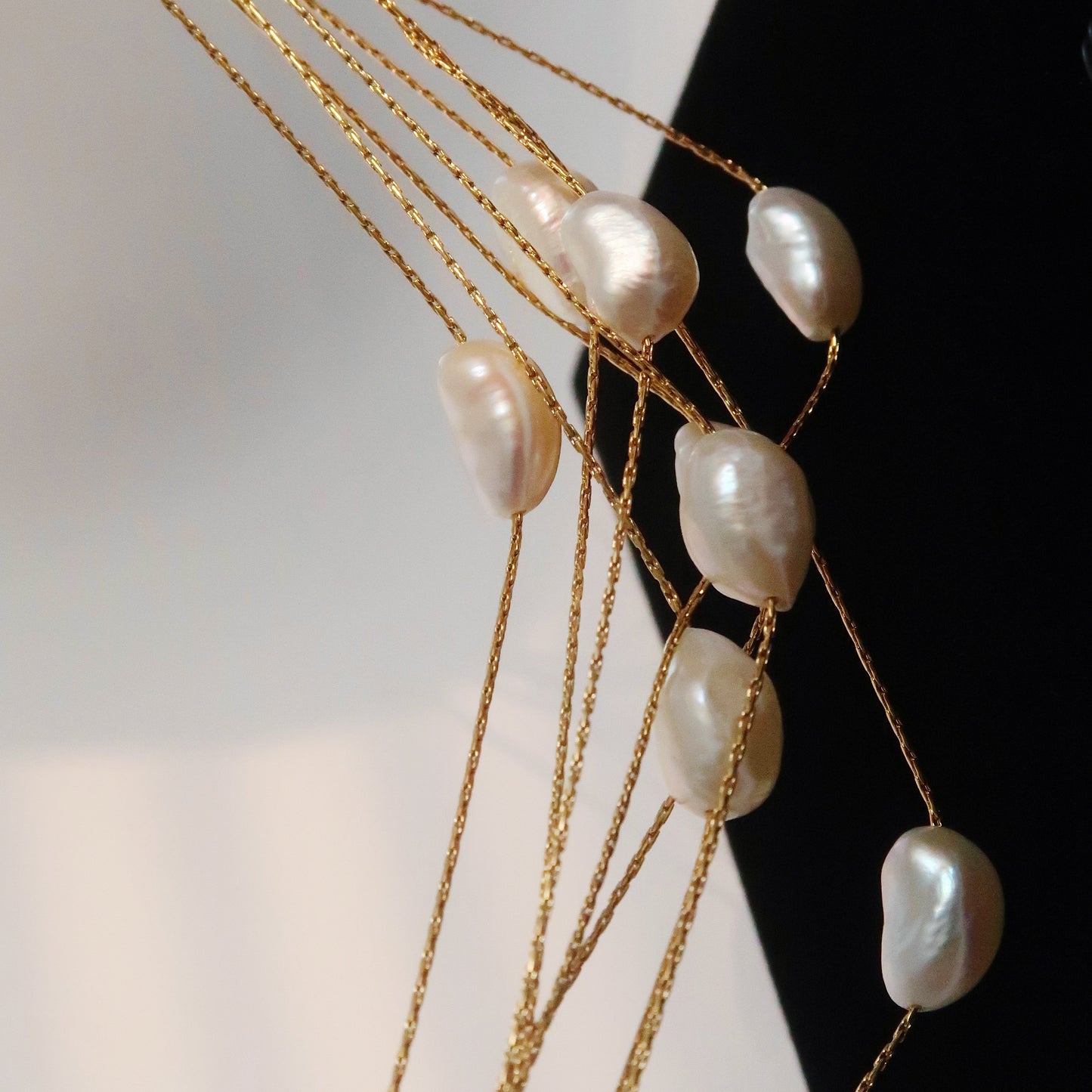 Delicate Pearl Charm Necklace