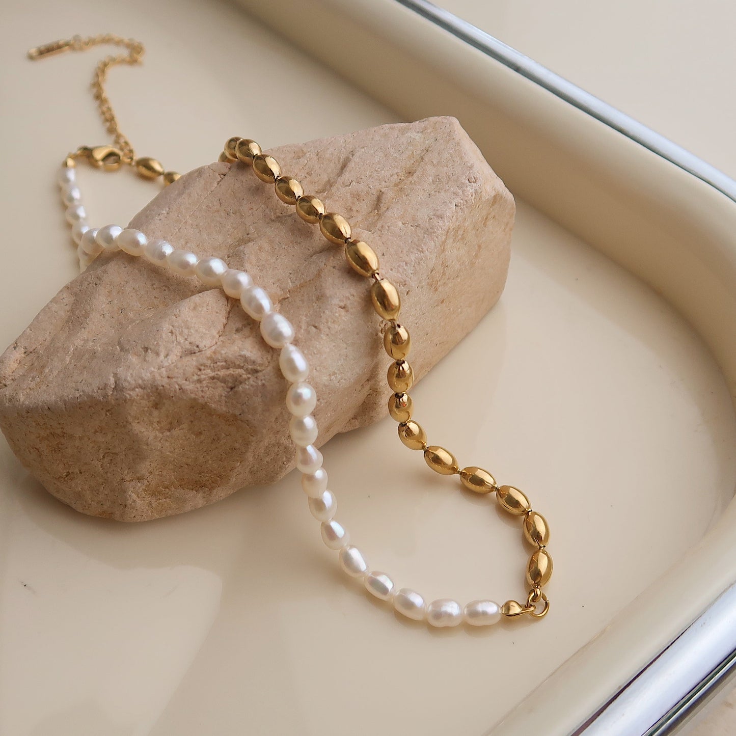 Golden Pearls Necklace