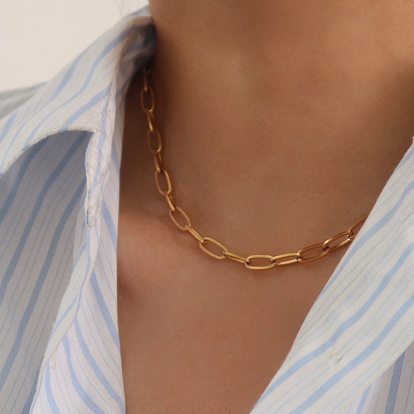 Golden Link Chain Necklace