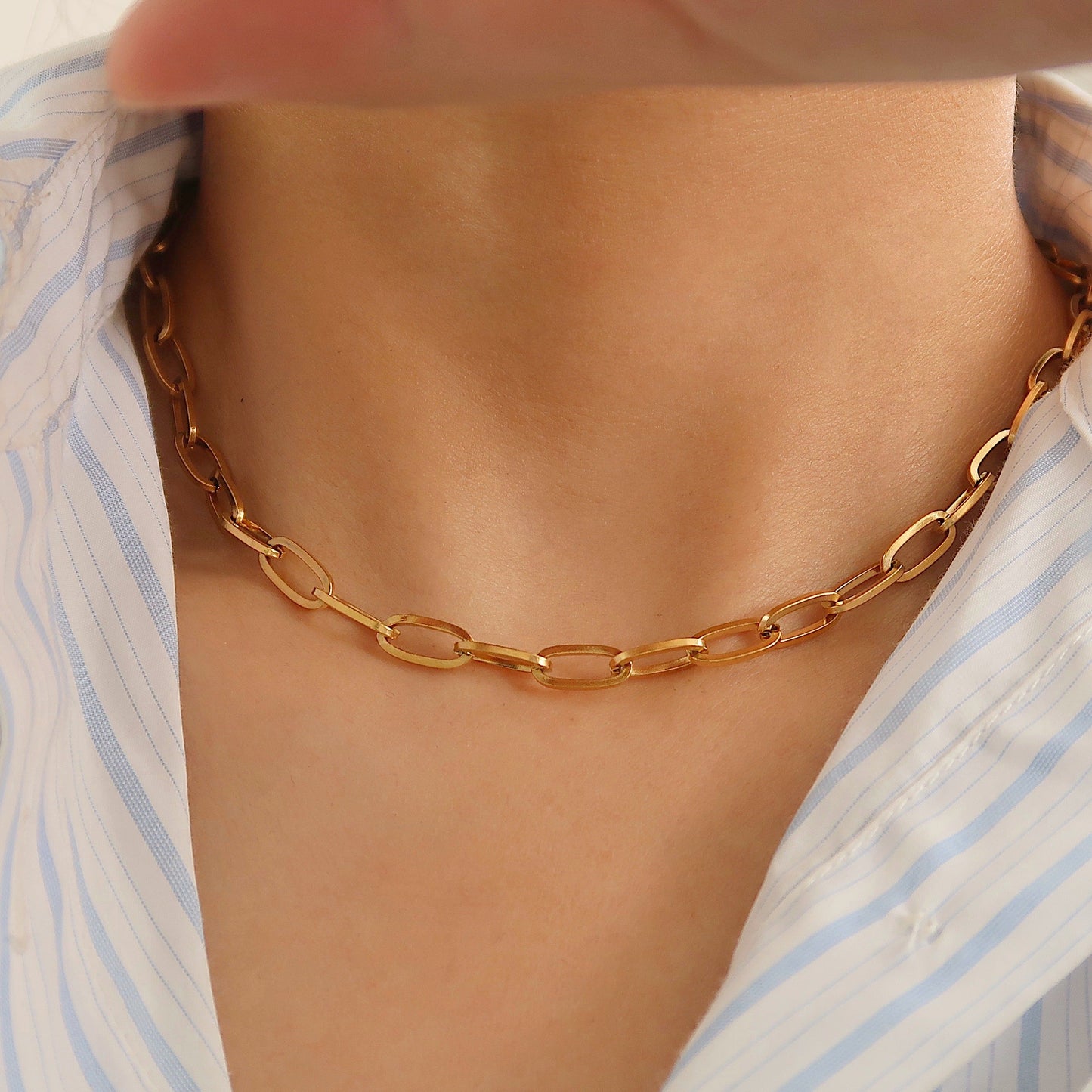 Golden Link Chain Necklace