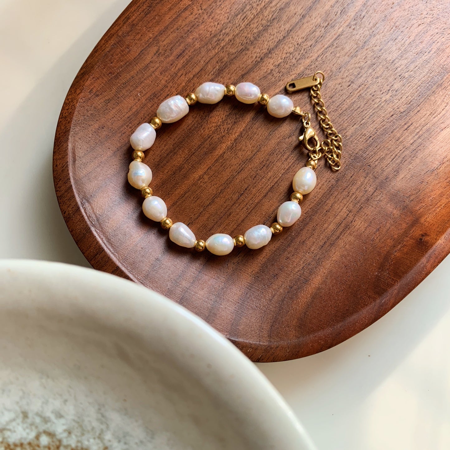 Golden Glow Freshwater Pearl Bracelet