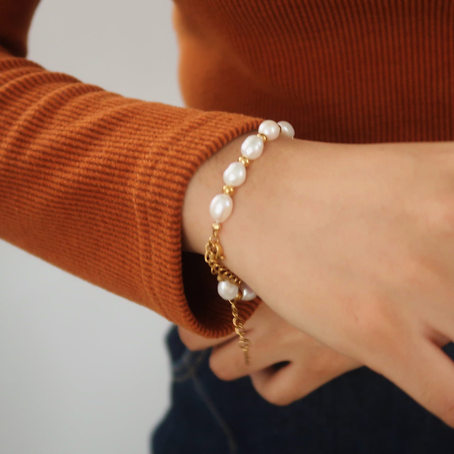 Golden Glow Freshwater Pearl Bracelet