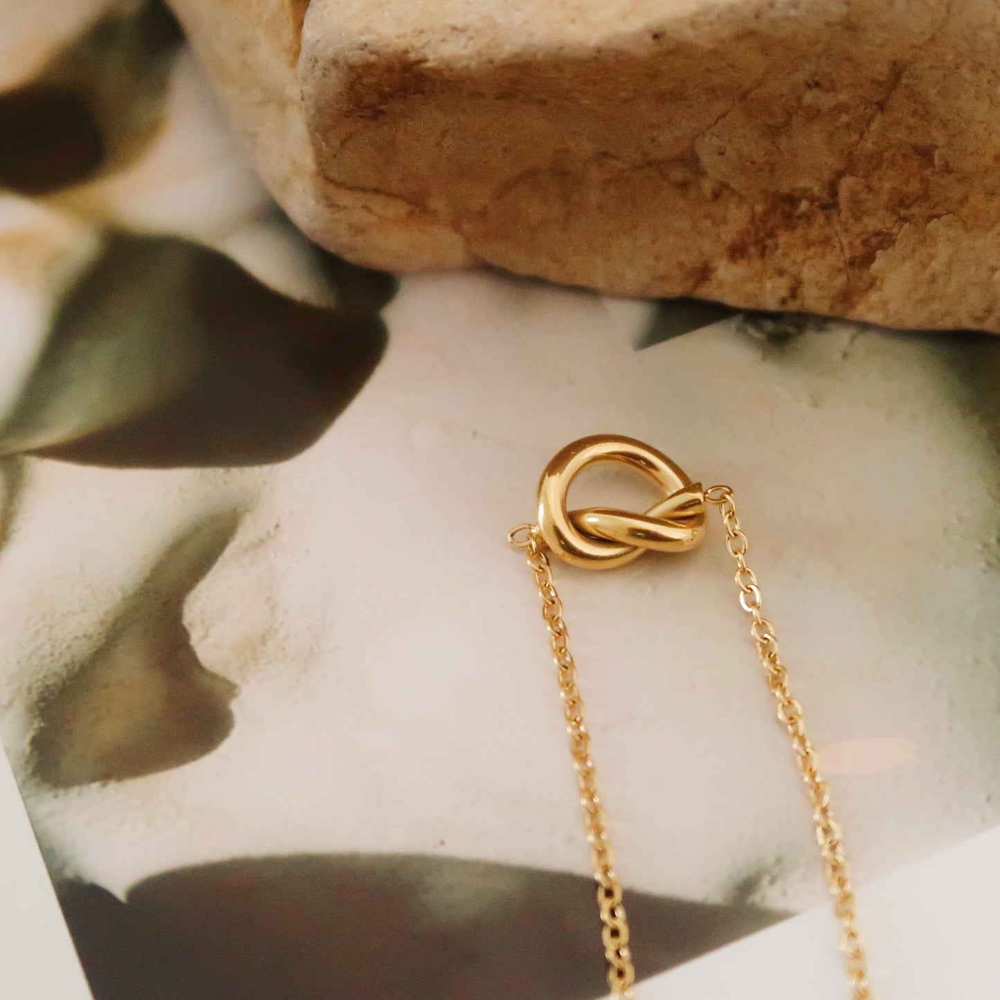 Gold Knot Pendant Necklace