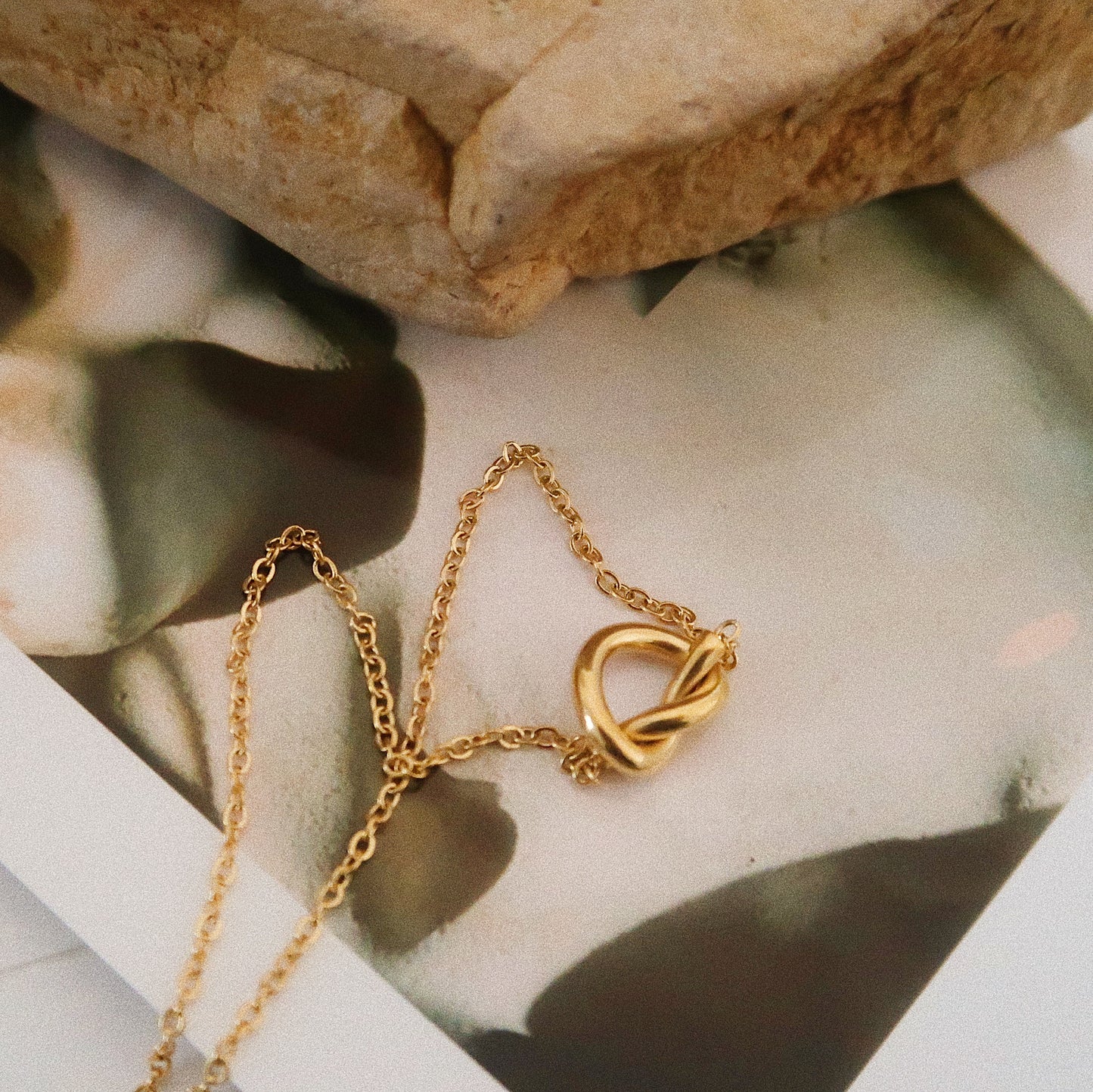 Gold Knot Pendant Necklace