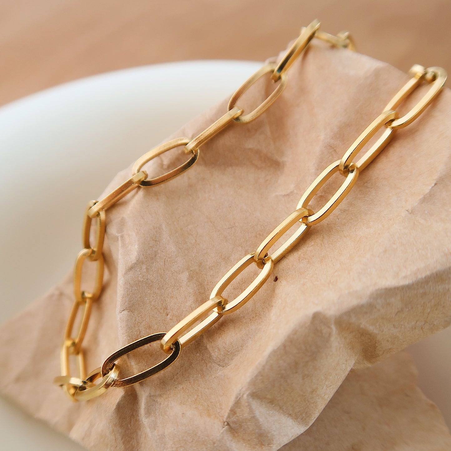 Golden Link Chain Necklace